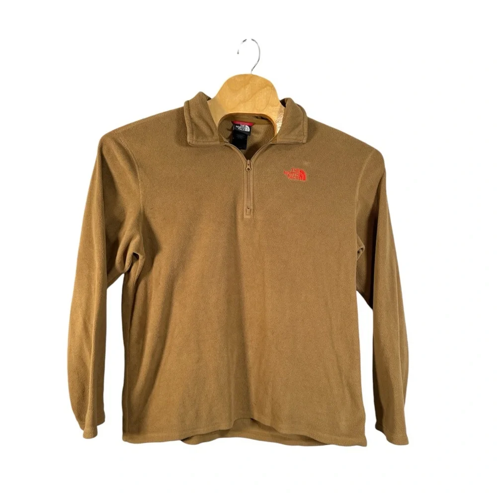 The North Face Men's Brown Half Zip Fleece Pullover Size Large